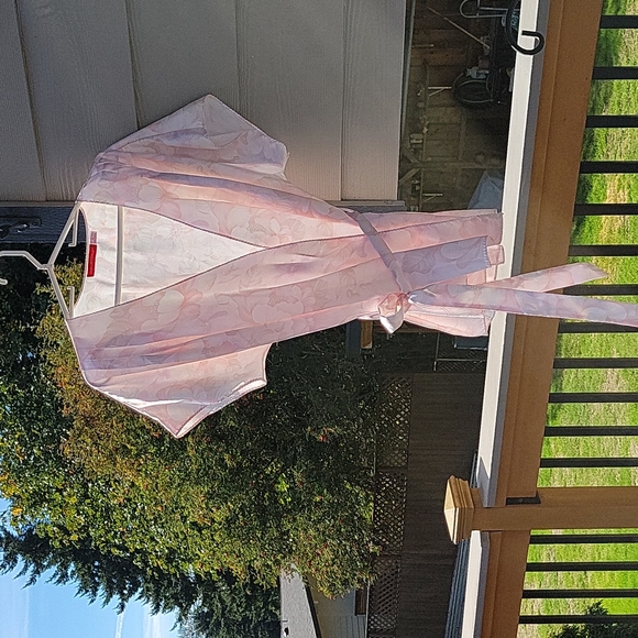 Halston III Pink Floral Pajama Set Vintage Size L - Picture 13 of 16